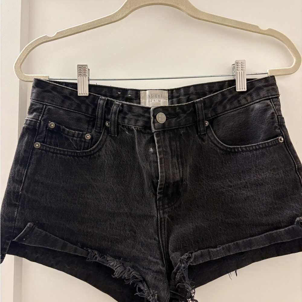 Insight Black Jean Shorts for Women